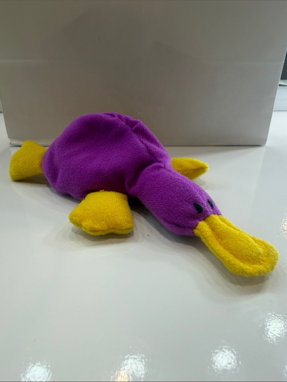 Ty Collectable Purple & Yellow Plush Platypus